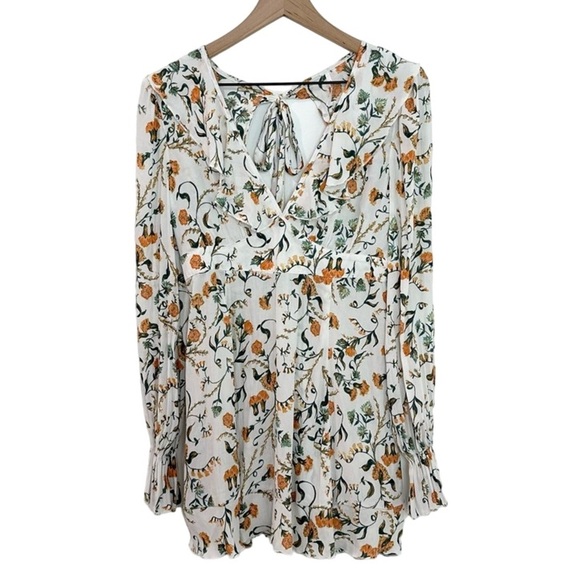 Free People Floral Ruffle Mini Dress - Picture 4 of 10